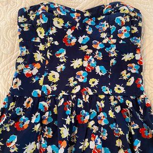Strapless floral top Xhilaration Sz S